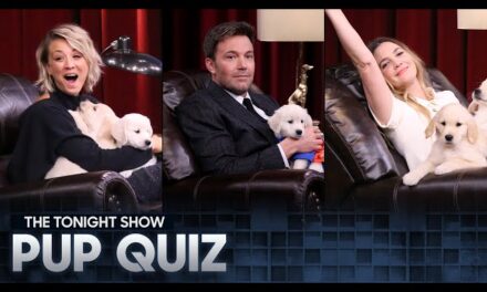 Watch Jimmy Fallon’s Hilarious Pup Quiz with Kaley Cuoco, Ben Affleck, and Drew Barrymore
