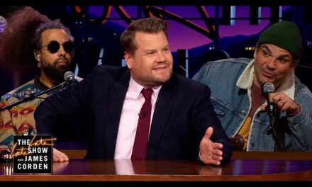 Zoe Saldana and James Corden Talk Sequels and Headline News on “The Late Late Show