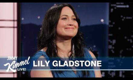 Lily Gladstone Shines in Killers of the Flower Moon Alongside Leonardo DiCaprio on Jimmy Kimmel Live