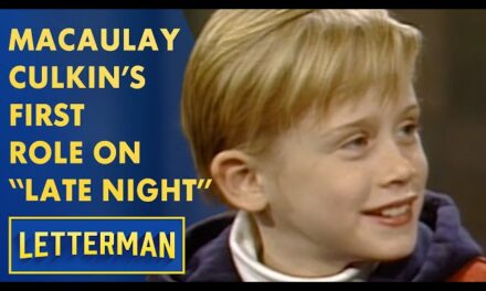 Macaulay Culkin’s Hilarious Spit Take Moment on “Late Night with David Letterman