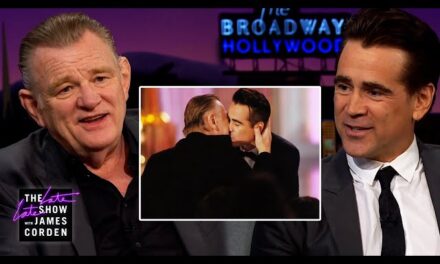 Colin Farrell & Brendan Gleeson Share Hilarious Globes Kiss on The Late Late Show