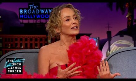 Sharon Stone Amazes with Painting Skills on The Late Late Show with James Corden