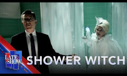Stephen Colbert Encounters the Shower Witch with Jon Hamm and Amy Sedaris