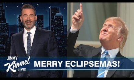 Jimmy Kimmel Jokes About Solar Eclipse, Marjorie Taylor Greene, and Trump’s Award Ceremony