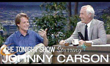 Rising star Michael J. Fox charms Johnny Carson in an entertaining talk show appearance