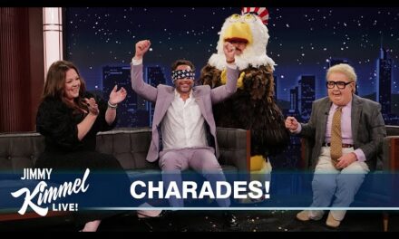 Jiminy Glick Plays Hilarious Blind Charades with Melissa McCarthy and Nick Kroll on “Jimmy Kimmel Live