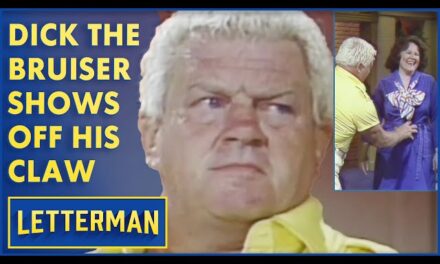 Dick The Bruiser Shows Off His Signature Claw on David Letterman’s Talk Show