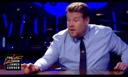 James Corden Attempts Guinness World Record Egg Stacking on The Late Late Show