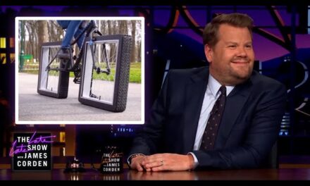 James Corden Unveils Square-Wheeled Bike on The Late Late Show