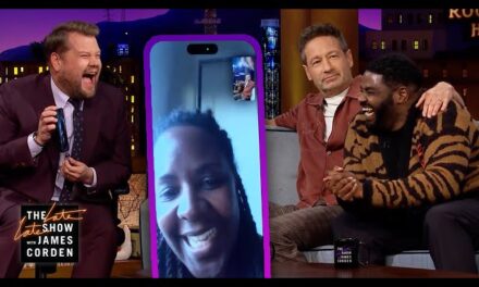 David Duchovny Surprises Ron Funches’ Sister on “The Late Late Show