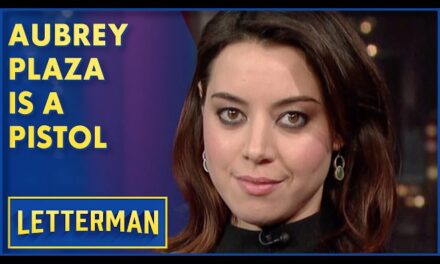 Aubrey Plaza Talks “Ned Rifle” and Basketball on David Letterman Show