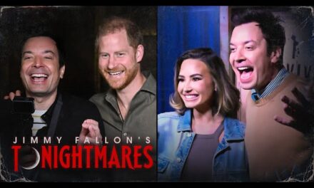 Prince Harry and Demi Lovato Brave Haunted Maze on The Tonight Show Starring Jimmy Fallon