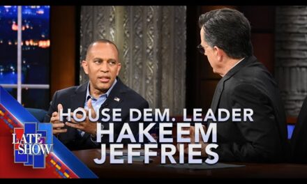 Hakeem Jeffries Talks American Politics, Gaetz, and Democracy on The Late Show with Stephen Colbert