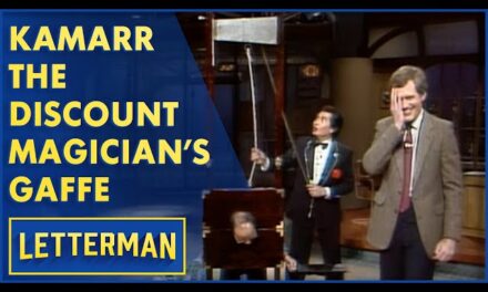 Kamarr The Discount Magician Wows David Letterman with Daring Tricks and Charismatic Personality