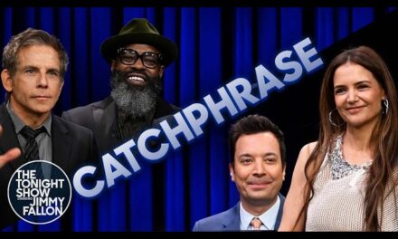 Ben Stiller and Katie Holmes Play Hilarious Game of Catchphrase on The Tonight Show