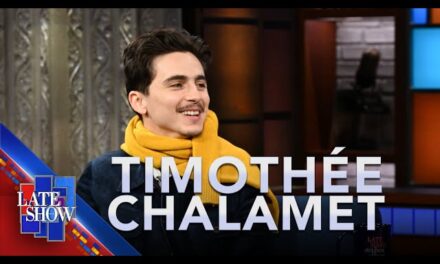 Timothée Chalamet Talks About Portraying Bob Dylan in “A Complete Unknown” on “The Late Show with Stephen Colbert