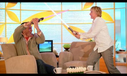 Jimmy Smits Engages in Lightsaber Duel with Ellen DeGeneres on The Ellen Degeneres Show