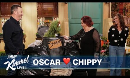 Jimmy Kimmel’s Aunt Chippy Meets Oscar the Grouch in a Hilarious Talk Show Encounter